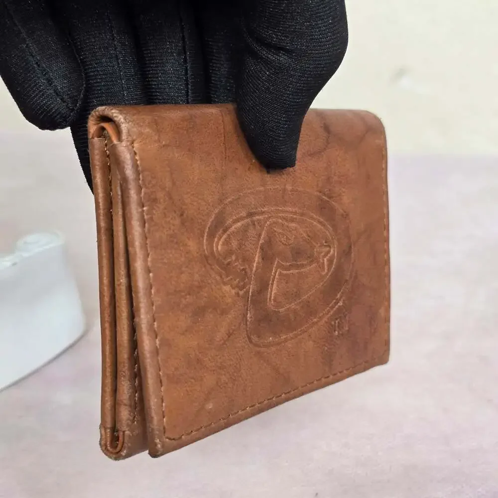Arizona Diamondbacks MLB Embossed Logo Genuine Leather Trifold Wallet